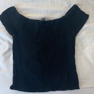 brandy Melville ribbed black crop top